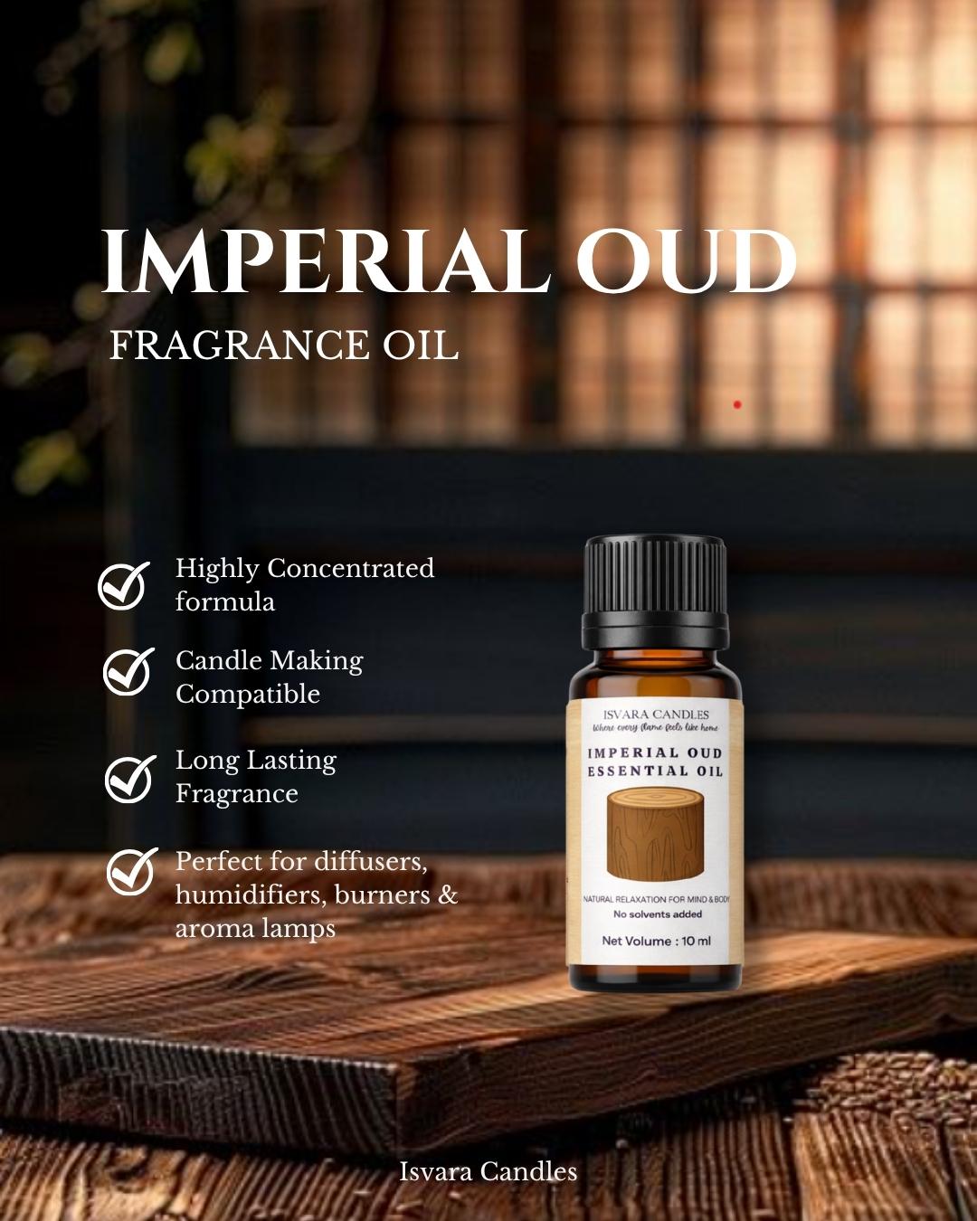 ISVARA Imperial Oud Fragrance Oil – 10ml Luxury Aroma Oil for Diffuser, Aromatherapy & Candle Making