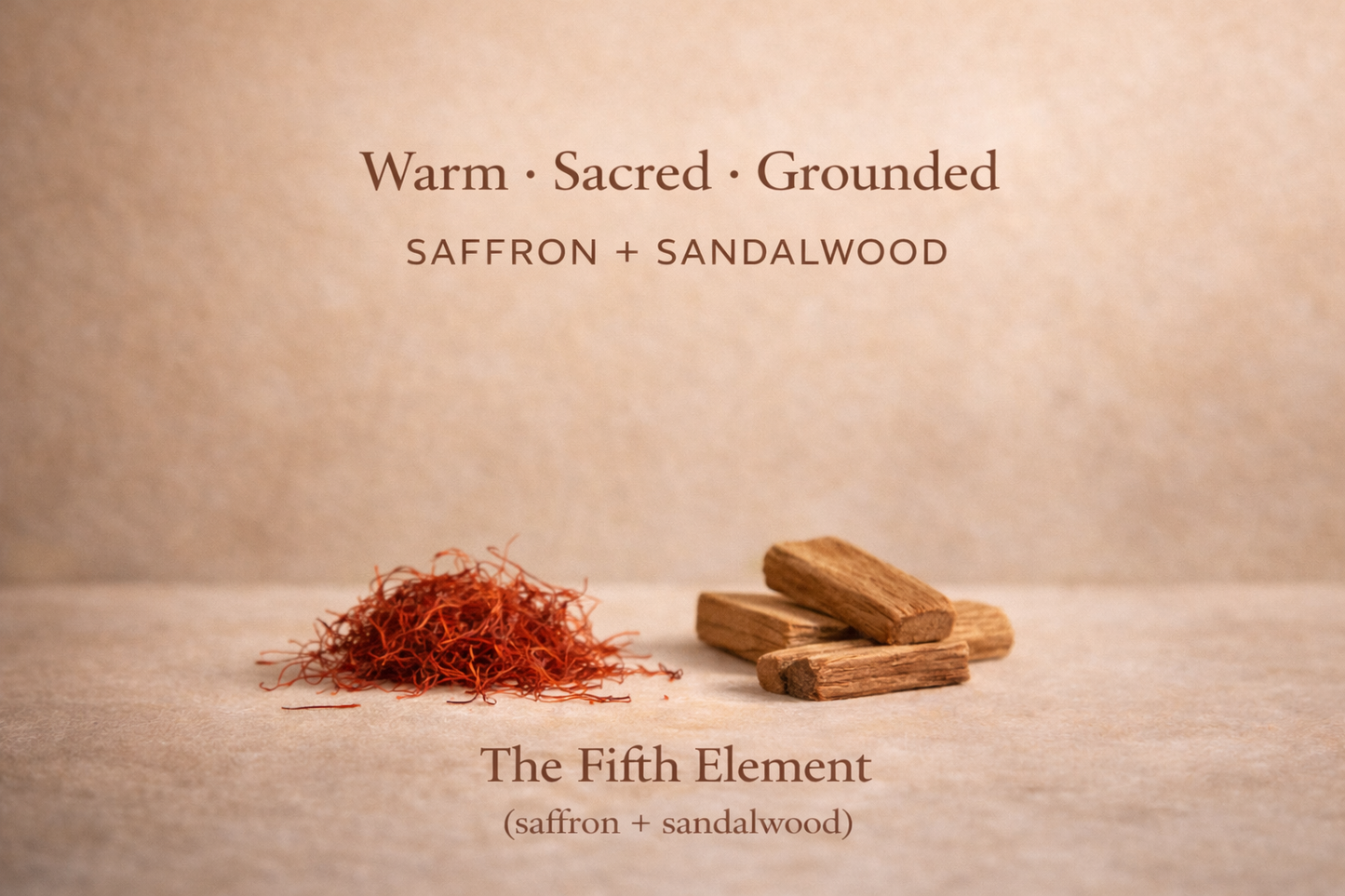 The Fifth Element – Saffron & Sandalwood Soy Wax Candle (250g | 60 Hours)