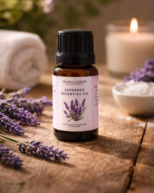 ISVARA Lavender Fragrance Oil – 10ml for Diffuser, Aromatherapy & Candle Making