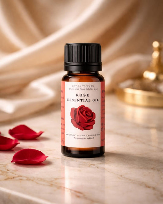 ISVARA Rose Fragrance Oil – 10ml Floral Aroma Oil for Diffuser, Aromatherapy & Candle Making