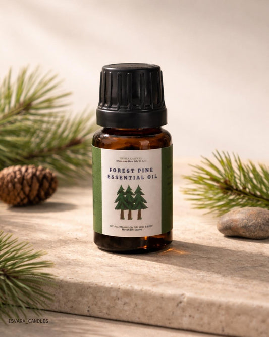 ISVARA Forest Pine Fragrance Oil – 10ml Woody Fresh Aroma Oil for Diffuser, Aromatherapy & Candle Making