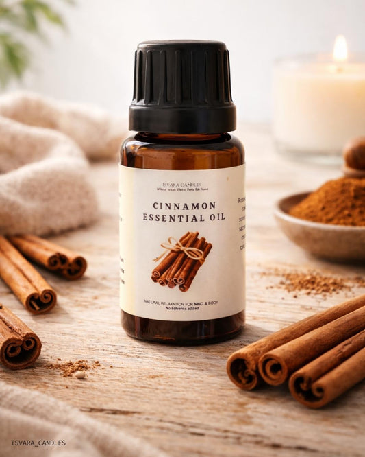 ISVARA Cinnamon Fragrance Oil – 10ml Spicy Aroma Oil for Diffuser, Aromatherapy & Candle Making