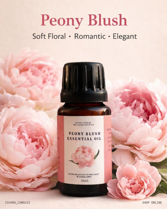 ISVARA Peony Lush Fragrance Oil – 10ml Floral Aroma Oil for Diffuser, Aromatherapy & Candle Making