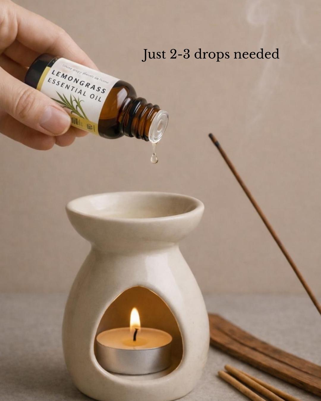 ISVARA Lemongrass Fragrance Oil – 10ml Fresh Aroma Oil for Diffuser, Aromatherapy & Candle Making
