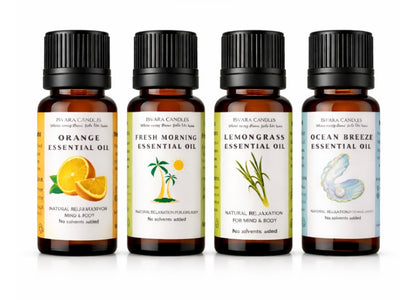 ISVARA Fresh Collection | Fragrance Oil Set | Lemongrass, Lemon, Ocean & Fresh Morning | 4 x 10ml