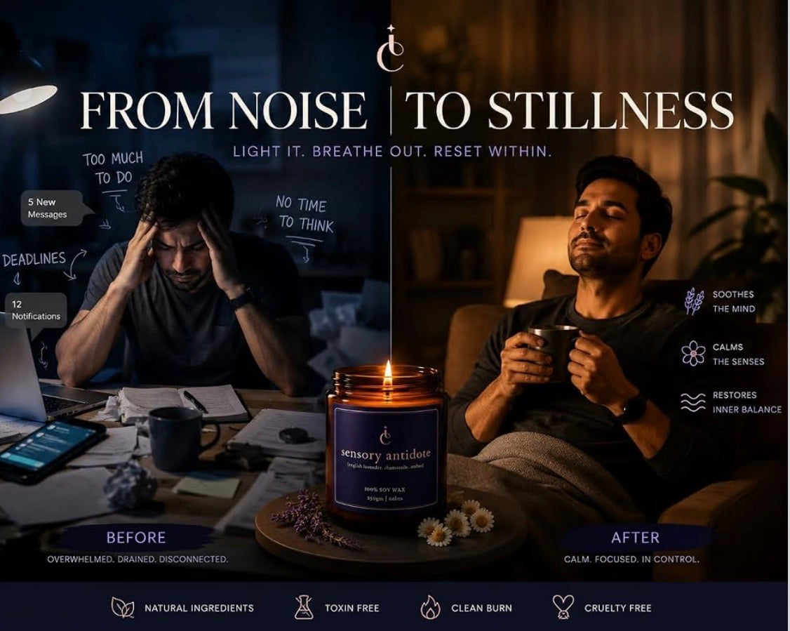 Sensory Antidote candle for evening reset and calm home atmosphere