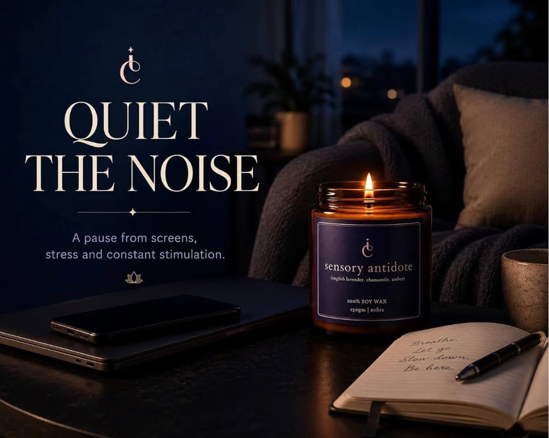 Sensory Antidote candle for quiet evening routine