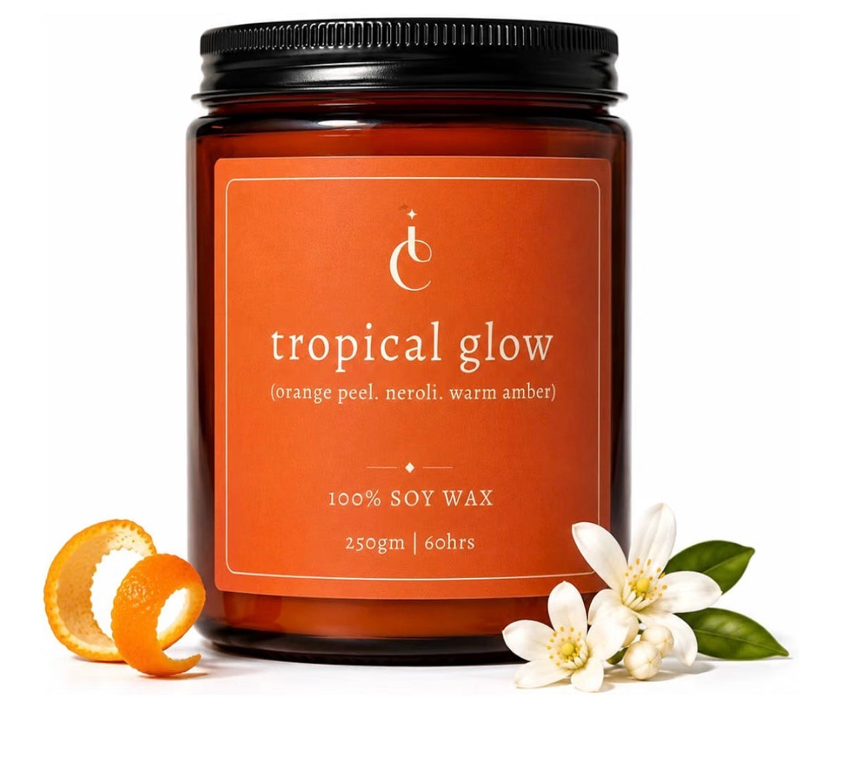 Isvara Tropical Glow soy scented candle packshot